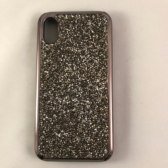 Accessories - iPhone X Black Glitter Sparkle Case Cover. NEW!